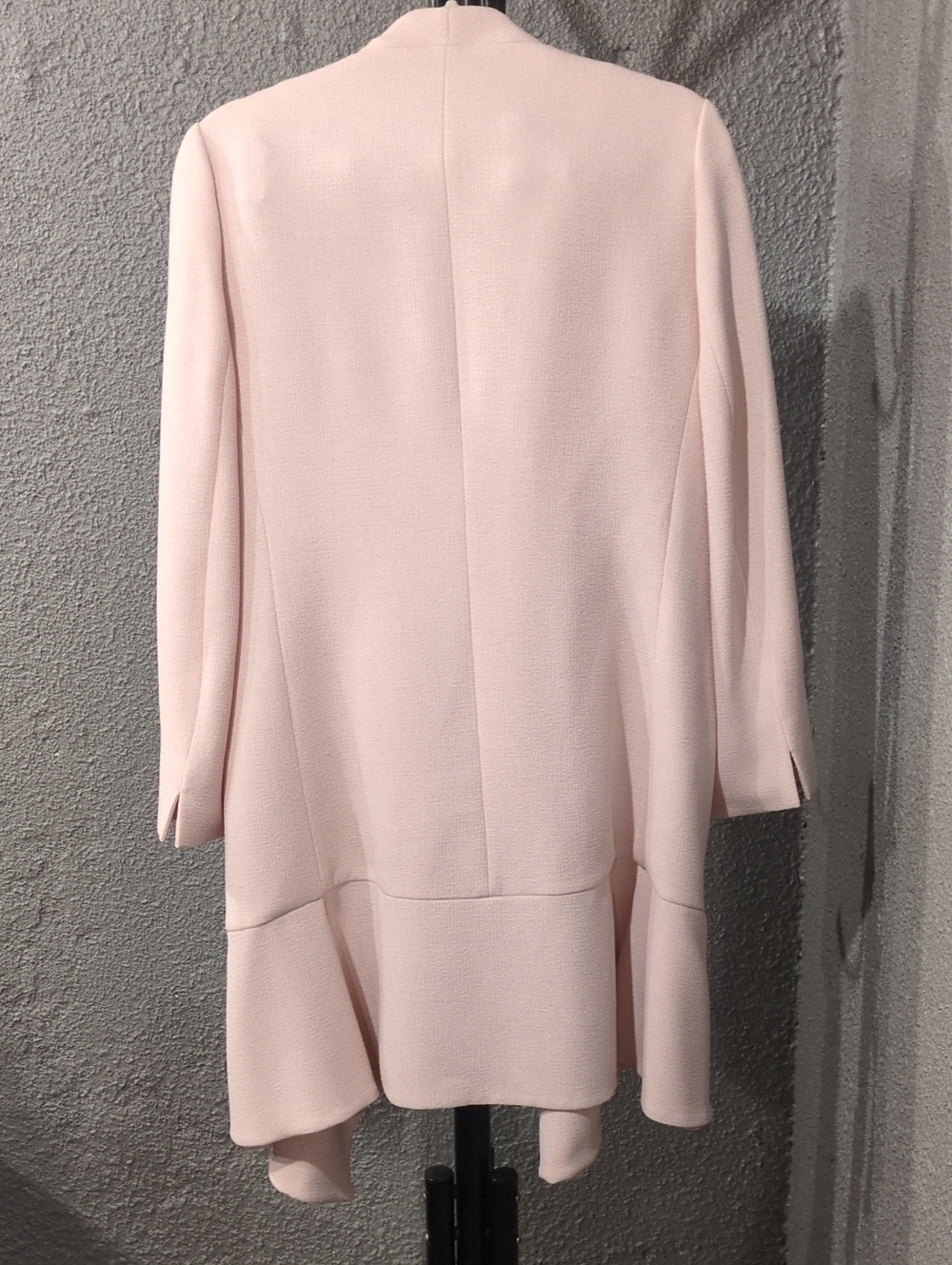Light Pink Women's Draped Open Front Coat - Picture 4 of 5